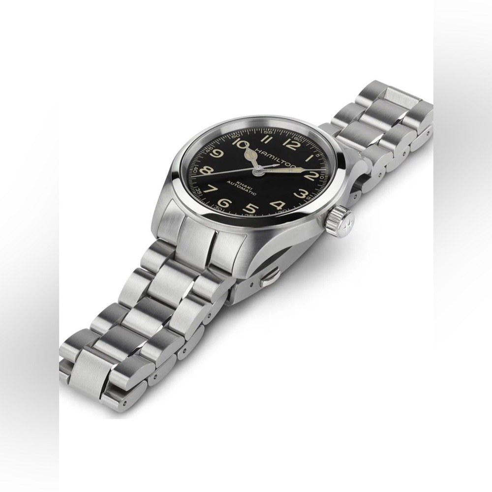 Hamilton Murph 38 mm Men's Stainless Steel Watch with Black Dial